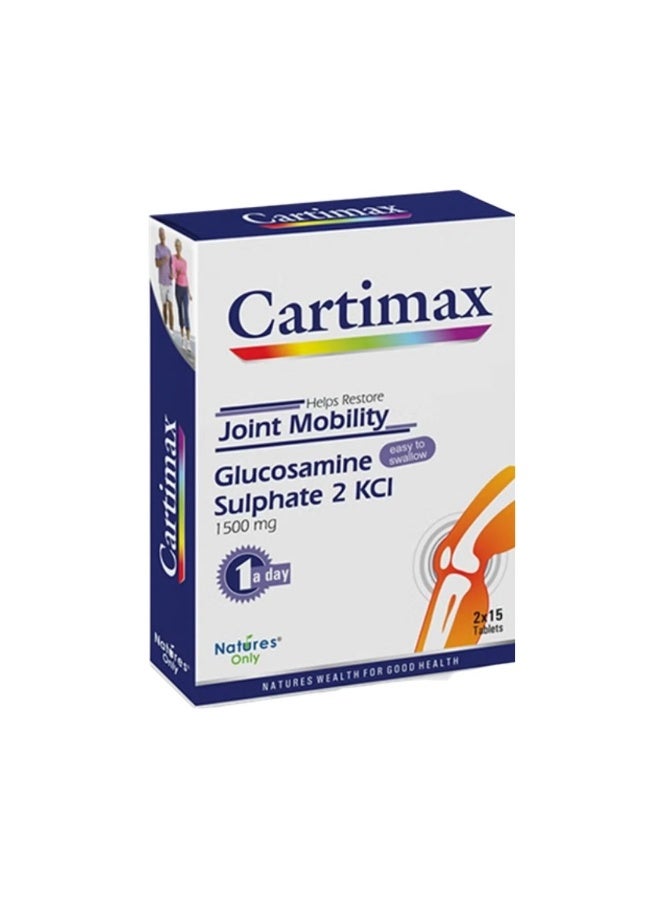 Natures Cartimax Glucosamine Sulphate 1500mg Joint Mobility Supplement, 30 Tablets - Image 1