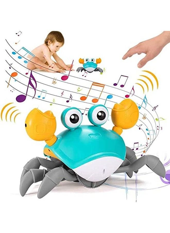 Arabest - Baby Crawling Crab Musical Toy, Interactive Walking Dancing Toy with Music Sounds & Lights, Automatically Avoid Obstacles, USB Charging Cable Included, Fun Moving Toy for Babies, Toddlers and Kids - Image 1