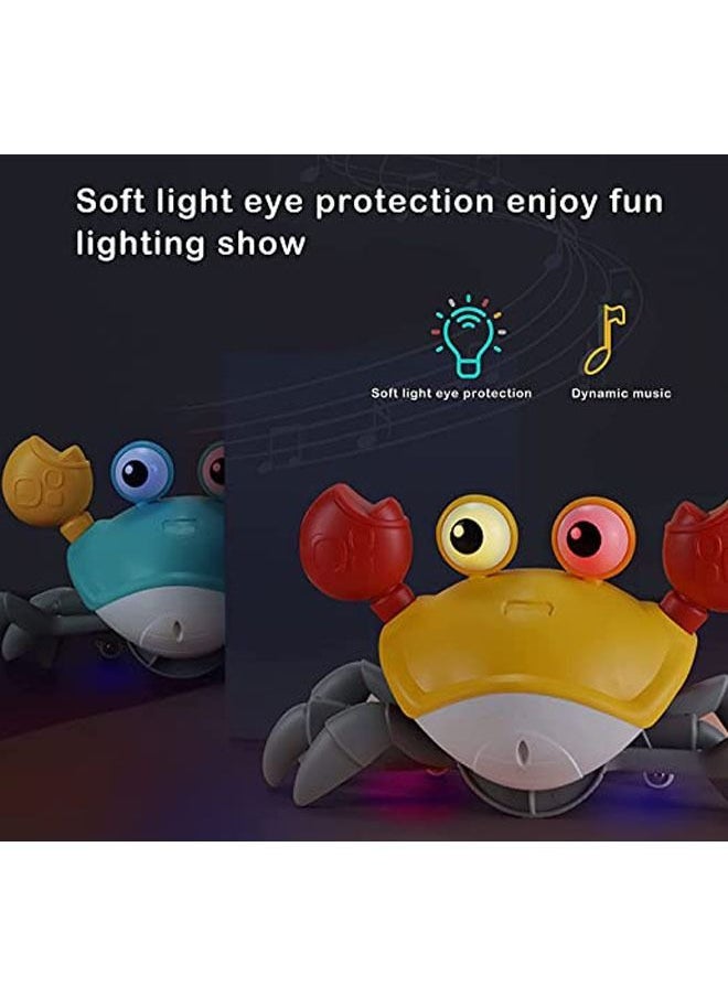Arabest - Baby Crawling Crab Musical Toy, Interactive Walking Dancing Toy with Music Sounds & Lights, Automatically Avoid Obstacles, USB Charging Cable Included, Fun Moving Toy for Babies, Toddlers and Kids - Image 1