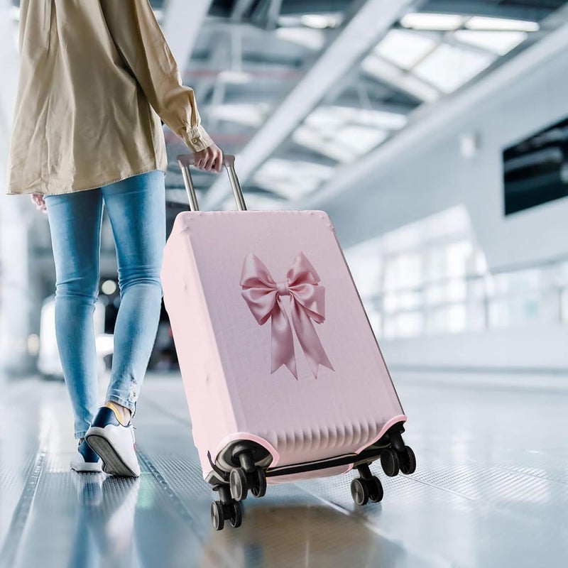 غطاء أمتعة سفري لحماية الحقيبة، يناسب أغطية عجلات بقياس 18-32 بوصة، مزين بنقوش زهورية، مرن، مقاسات S/M/L/XL، مقاس AA-1، مقاس L (25-28 بوصة) - Image 5