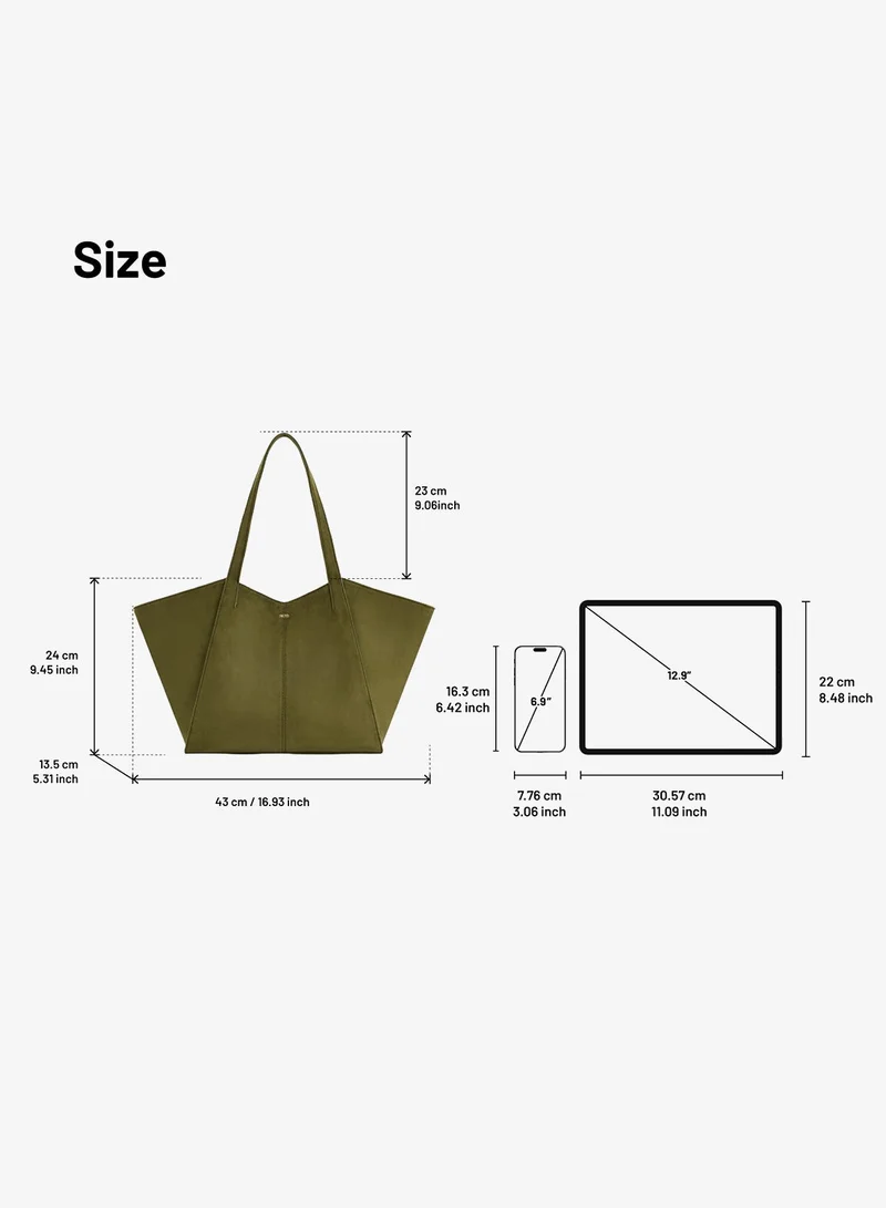 Jw Pei Dark olive Kiana Large Tote Bag for Women | Best Price UAE