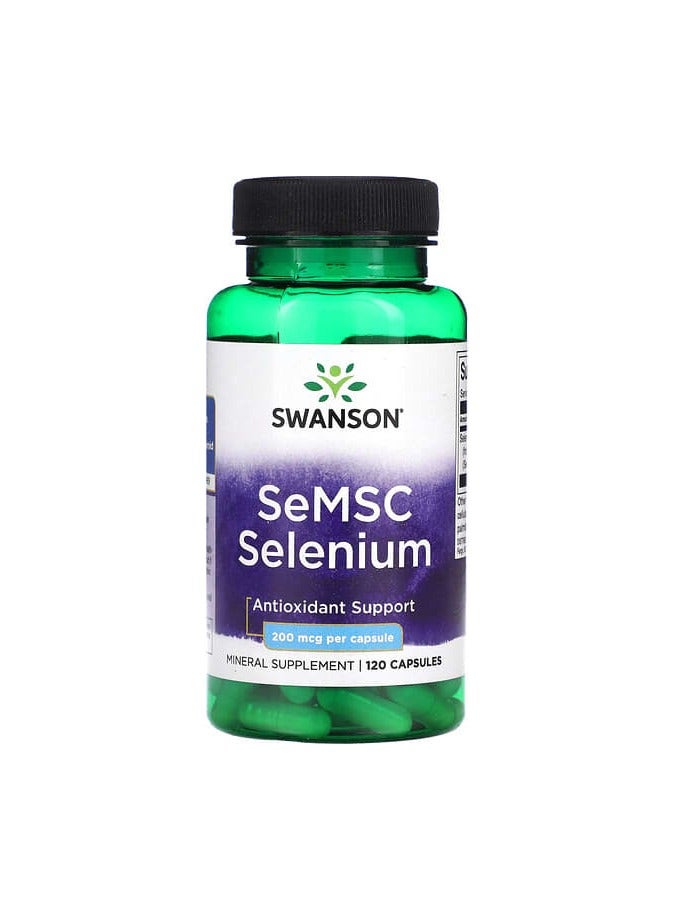 SWANSON SeMSC Selenium, 200 mcg, 120 Capsules