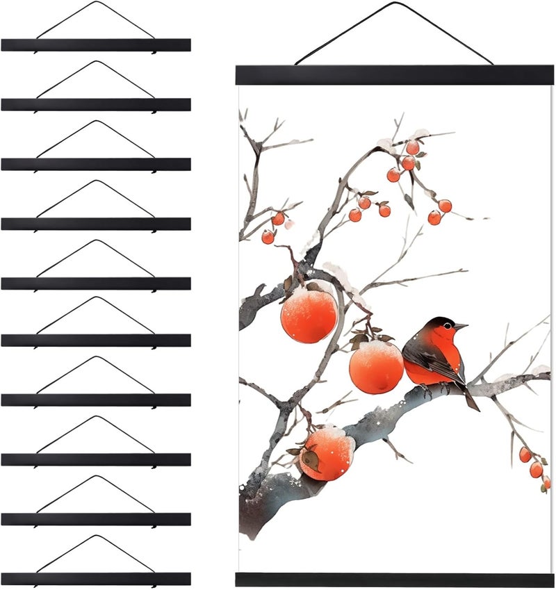 Artwork Photo, Art Print Canvas for Decorative Picture Frames, Adsorptive Poster Frame, 10 Pcs, Wall Hanger, Wood Assembly Quick - Image 1