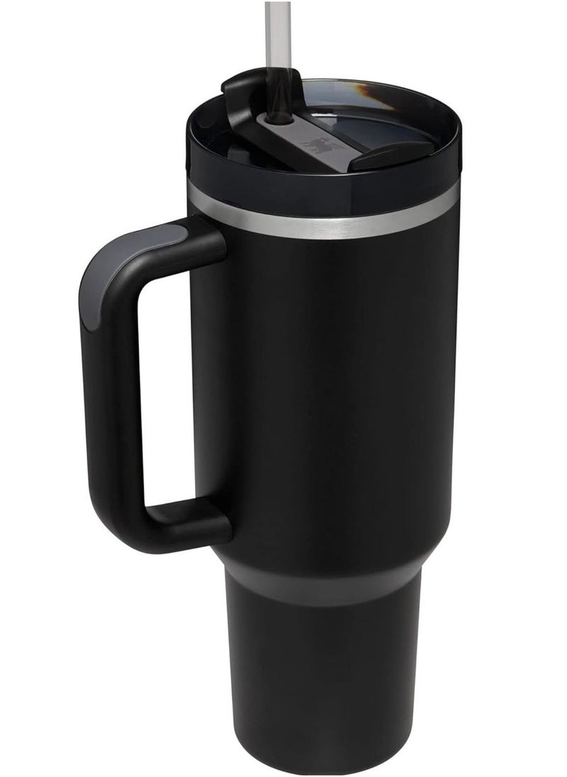 Stanley - Stanley Quencher H2.0 FlowState Stainless Steel Vacuum Insulated Tumbler with Lid and Straw for Water, Iced Tea or Coffee,Black,40oz - Image 1
