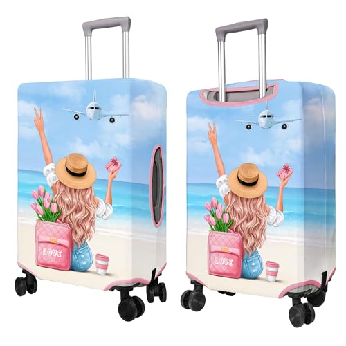 PtRug Travel Luggage Cover Suitcase Protector Fits 1832 Inch Wheel Covers PatternedTravel Related Items Flower Luggage Protector Elastic S - Image 3