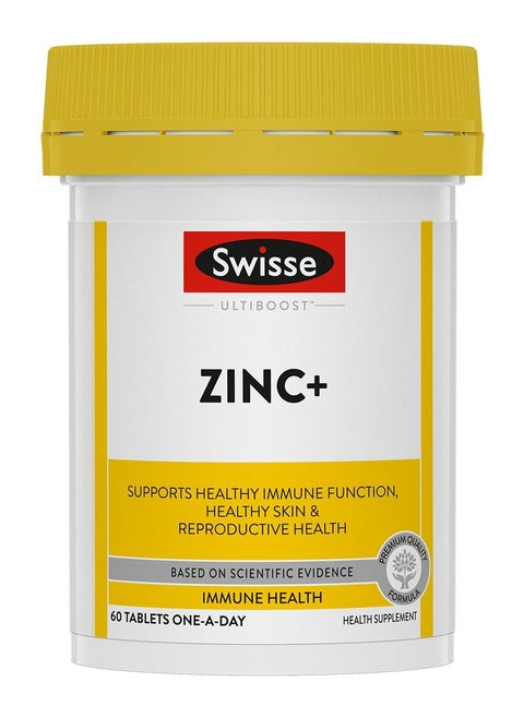 Ultiboost Zinc+ Supports Healthy Immune Function, Healthy Skin And Productive Health - Immune Health - 60 Tablets One-A-Day