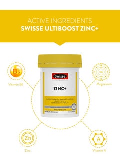 Swisse Ultiboost Zinc+ Supports Healthy Immune Function, Healthy Skin And Productive Health - Immune Health - 60 Tablets One-A-Day  - Image 3