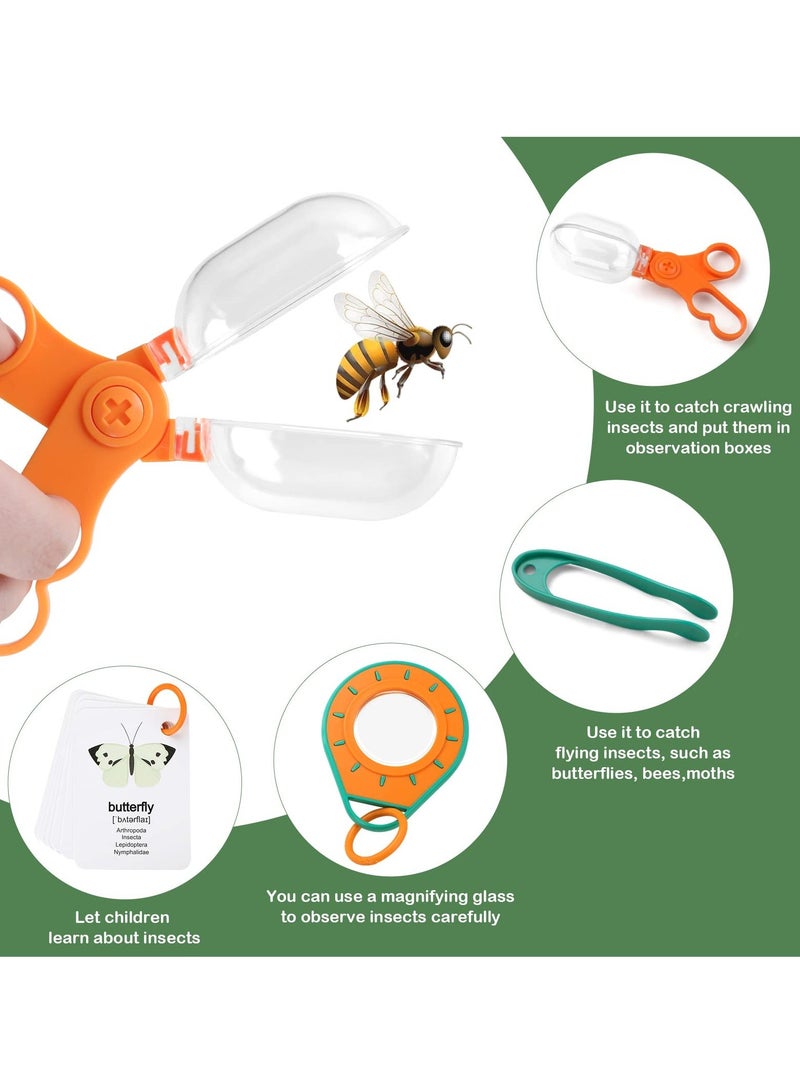 XiuWoo Bug Catcher Kit for Kids, Toddler Outdoor Toys, Child Outside Explorer with Collector, Whistle, Compass, Magnifying Glass, Catching Toy Boys Children Age 3 4 5 6 7 8 - Image 4