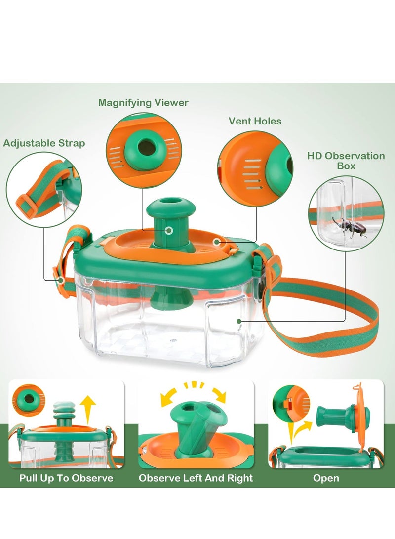 XiuWoo Bug Catcher Kit for Kids, Toddler Outdoor Toys, Child Outside Explorer with Collector, Whistle, Compass, Magnifying Glass, Catching Toy Boys Children Age 3 4 5 6 7 8 - Image 3