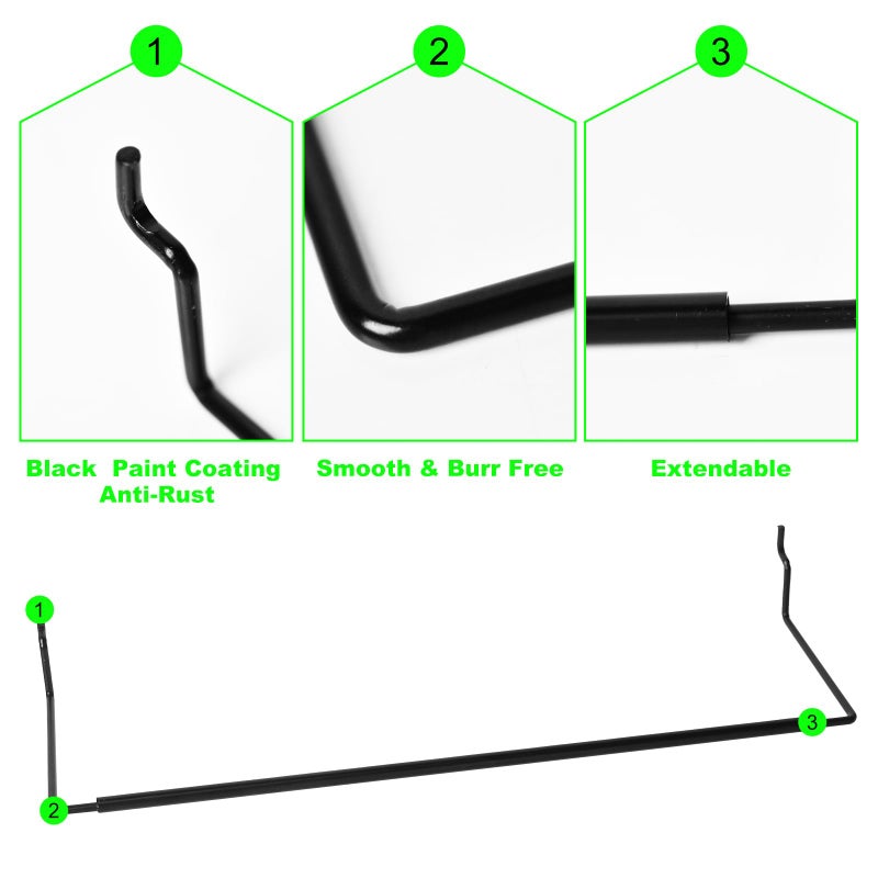 AccEncyc 4 Pack Pegboard Towel Holder Pegboard Hooks for Paper Towels, Kitchen Towels, Stickers, Tapes Great Peg Board Organizer Accessories for Workshop, Garage, Kitchen - Image 5