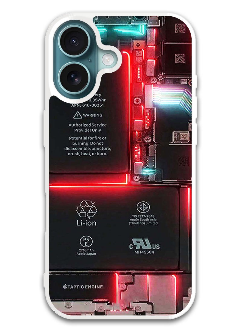 Theodor غطاء حماية لجهاز أبل آيفون 16 بلس (حافة بيضاء) - Image 1