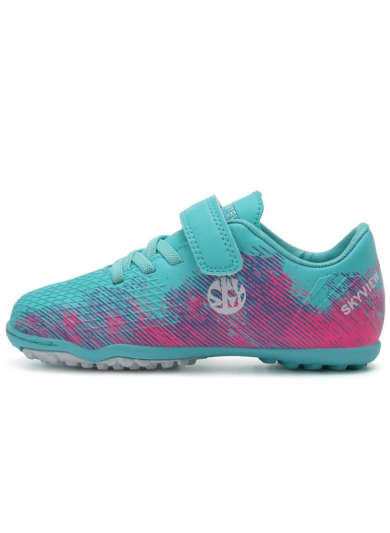 Sky View Toddler Soccer Cleats Boys And Girls Hook And Loop Turf Soccer Shoes For Kids Indoor Outdoor Children Unisex Football Boots IC or IN Flat Wide Training Sneaker - Image 2