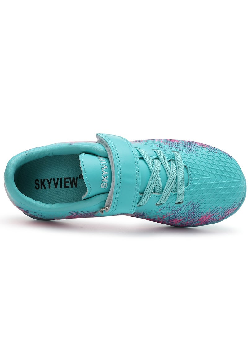Sky View Toddler Soccer Cleats Boys And Girls Hook And Loop Turf Soccer Shoes For Kids Indoor Outdoor Children Unisex Football Boots IC or IN Flat Wide Training Sneaker - Image 5