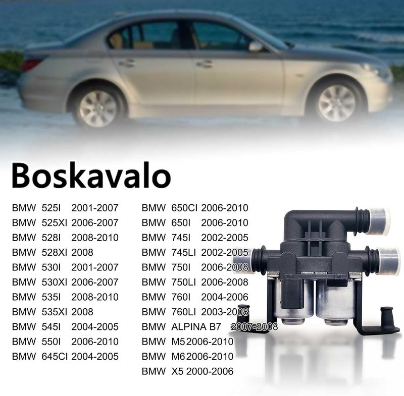 Boskavalo صمام تحكم سخان بوسكافالو 64116906652 لبي إم دبليو E60 E63 E64 E65 M5 525i 528i 535i 545i 745i 750i - Image 2