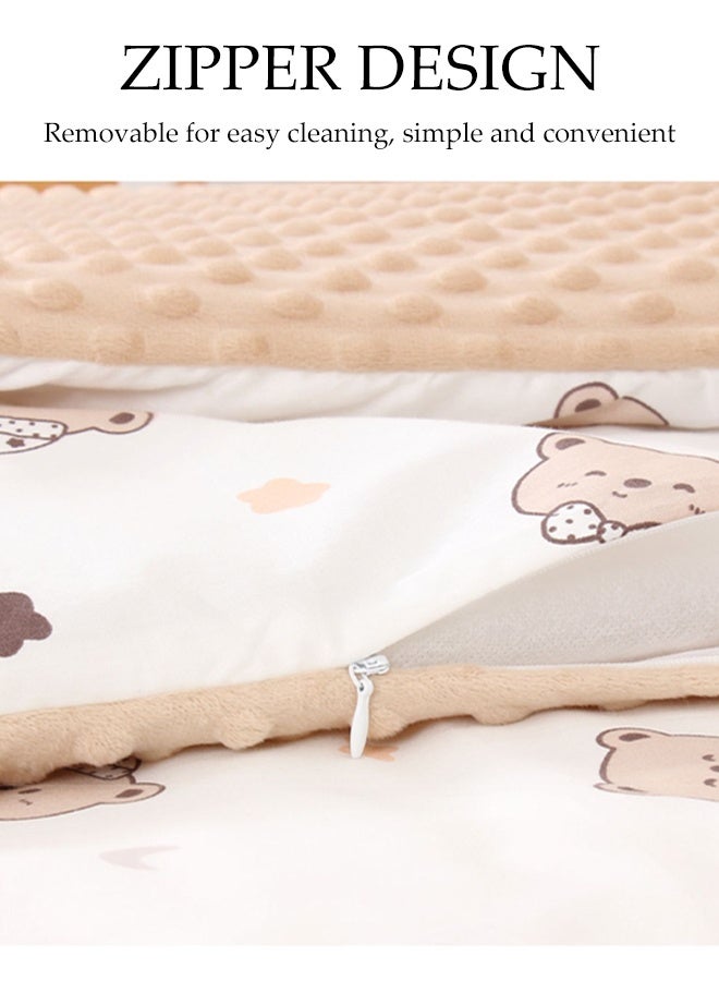 DUNISO حاجز سرير الأطفال، بطانة سرير قابلة للتنفس، وسادة سرير مستطيلة مضادة للاصطدام، يمكن تجميعها وثنيها، قابلة للإزالة، مناسبة لجميع الفصول، مناسبة للأولاد والبنات، 180*28 سم - Image 5