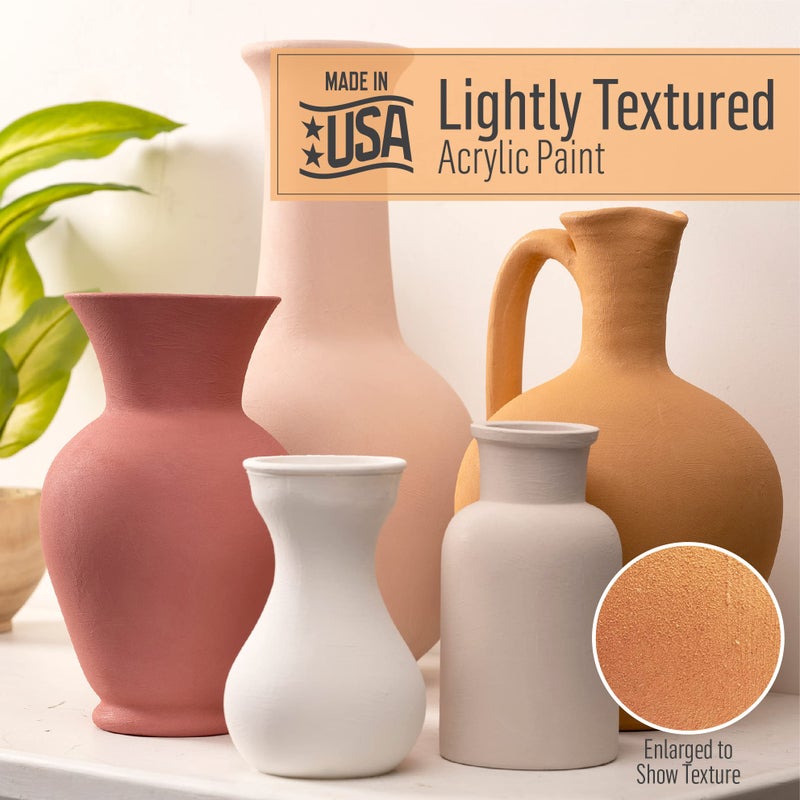 FolkArt Terra Cotta Acrylic Paint Set, Essentials 6 Piece DIY Terra Cotta Acrylic Paint Kit Featuring 6 FolkArt Colors For DIY Indoor & Outdoor Multi-Surface Craft Projects, 7592 - Image 4