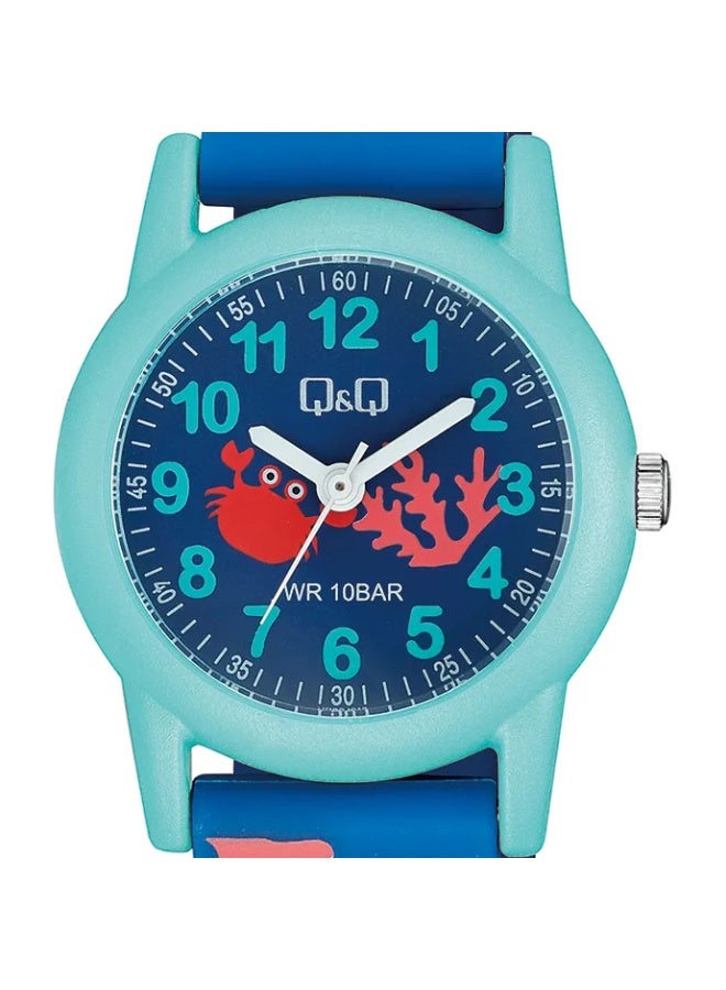 Q&Q Kids Unisex Analog Quartz Watch VR99J017Y with Marine Animals Design, Blue - Image 2