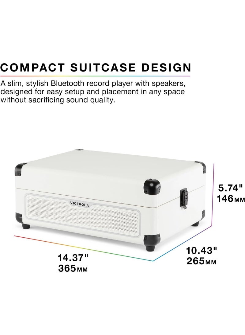 Victrola Journey Glow – Illuminated Suitcase Record Player – 18 RGB Light Effects, Stereo Speakers with Enhanced Bass, Bluetooth Streaming - Black - Image 5