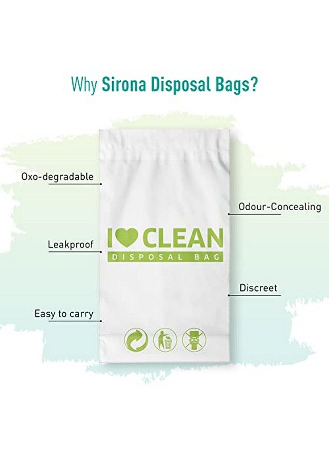 Sirona Sanitary Disposable Bags 15 Bags For Discreet Disposal Of Tampons Condoms Diaper Sanitary Pads Panty Liner And Personal Hygiene Waste - Image 5