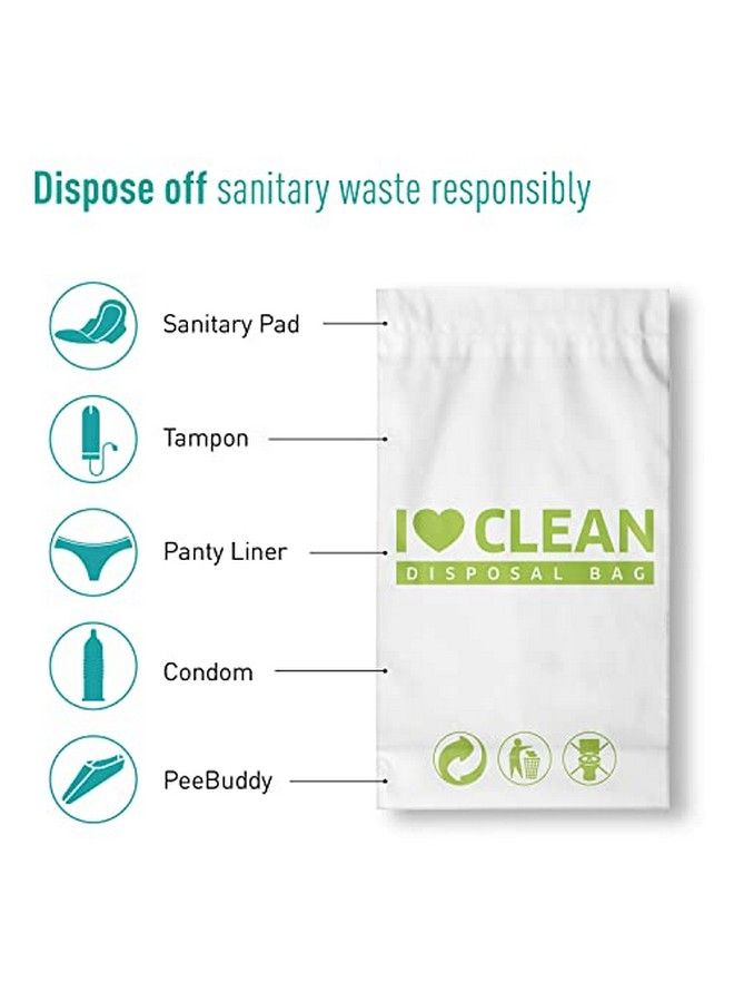 Sirona Sanitary Disposable Bags 15 Bags For Discreet Disposal Of Tampons Condoms Diaper Sanitary Pads Panty Liner And Personal Hygiene Waste - Image 3