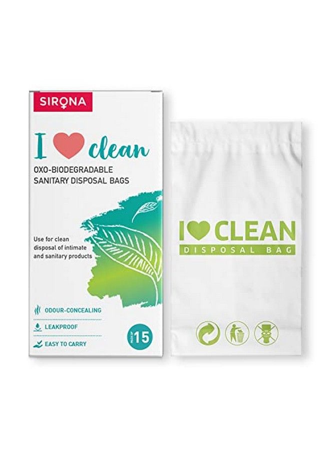 Sirona Sanitary Disposable Bags 15 Bags For Discreet Disposal Of Tampons Condoms Diaper Sanitary Pads Panty Liner And Personal Hygiene Waste - Image 2