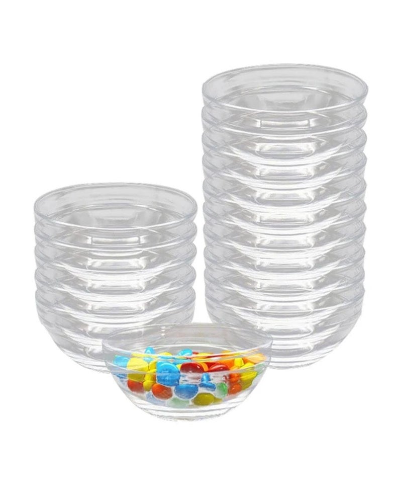 Red-Rubby Set of 6 Pcs Clear Glass Soy Sauce Dipping Bowls Side Dishes for Snack Sushi Fruit Appetizer Dessert. (2.5 Inch 70ML) - Image 4