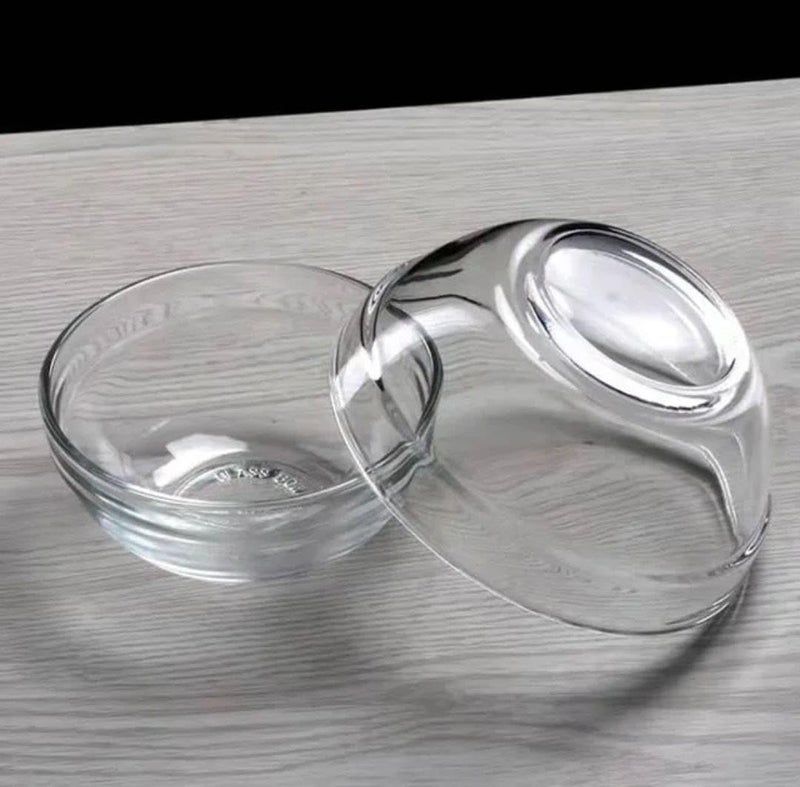Red-Rubby Set of 6 Pcs Clear Glass Soy Sauce Dipping Bowls Side Dishes for Snack Sushi Fruit Appetizer Dessert. (2.5 Inch 70ML) - Image 3