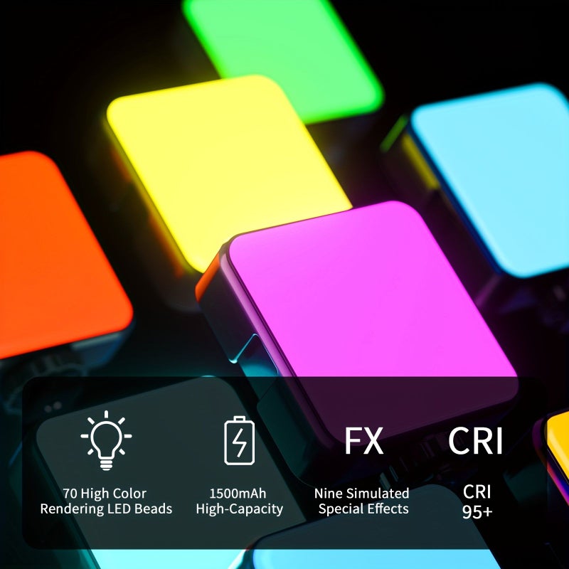 أيريال X1 إضاءة ملء RGB للتصوير الفوتوغرافي بالألوان، مصباح جيب صغير محمول وصغير الحجم، إضاءة ناعمة متوهجة للتجميل مع واجهة تمديد بحجم 1/4 بوصة، مناسبة للتصوير في الإضاءة المنخفضة في الهواء الطلق والبث المباشر عبر الهاتف المحمول وتصوير الطعام، باللون الوردي. - Image 5