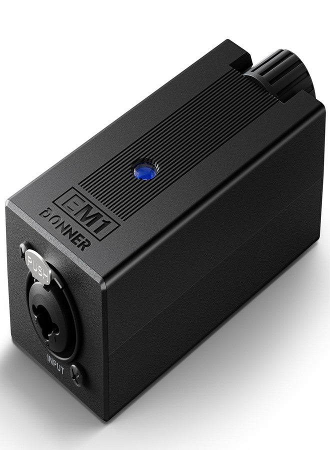 Donner EM1 Portable Analog Headphone Amplifier, Rechargeable in-Ear On-Ear Monitor Amplifier Stereo Headset Earphone Amp, with Volume Control, Audio Booster, XLR, TRS Input, 3.5mm Output Jack, Black - Image 1