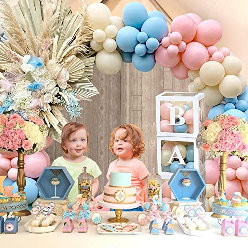 Patimate Gender Reveal Decorations Party Set - 176pcs Pink and Blue Balloons Arch Kit, Baby Box with Letters for Gender Reveal Decor Party Supplies Boy or Girl Baby Shower Revelacion Genero Backdrop - Image 2