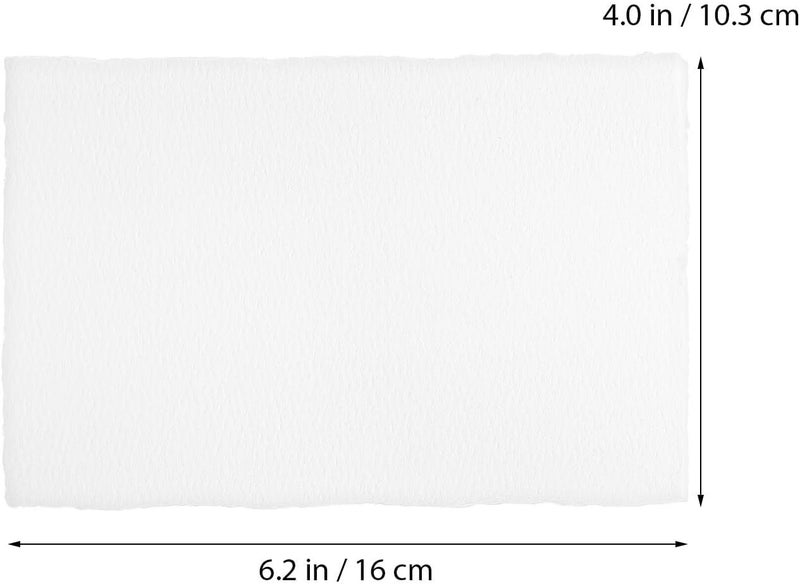 Artibetter Cold Pressed Watercolor Paper Pad 300gsm 4x6 Inch Deckled Border 25 Sheets Artist Drawing Supplies Textured Paper for Watercolor Painting and Sketching - Image 2