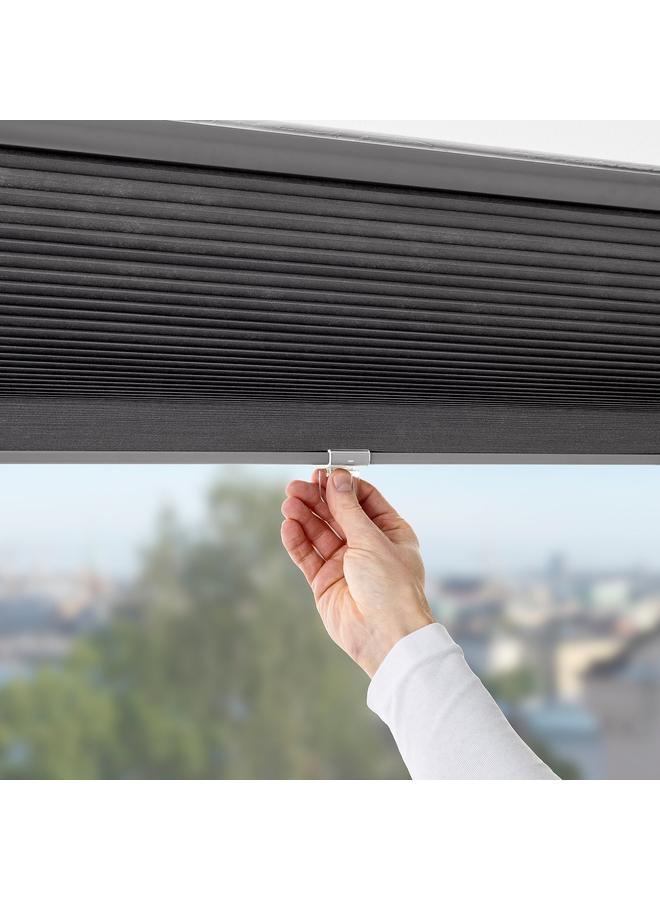 erorex Room darkening cellular blind, grey, 140x155 cm - Image 5