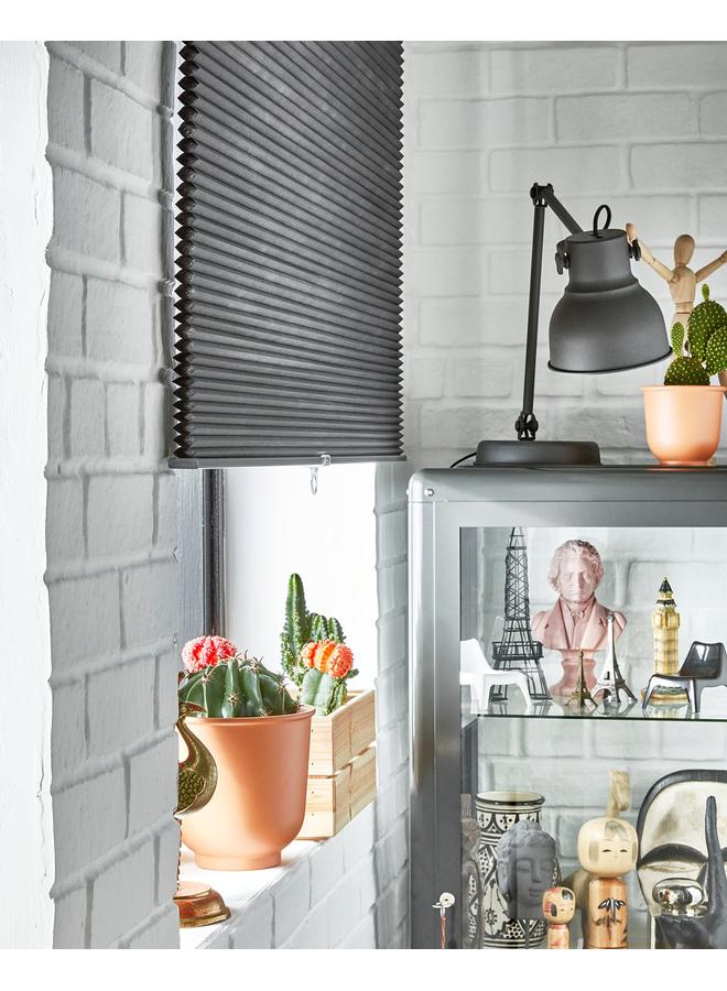 erorex Room darkening cellular blind, grey, 140x155 cm - Image 4