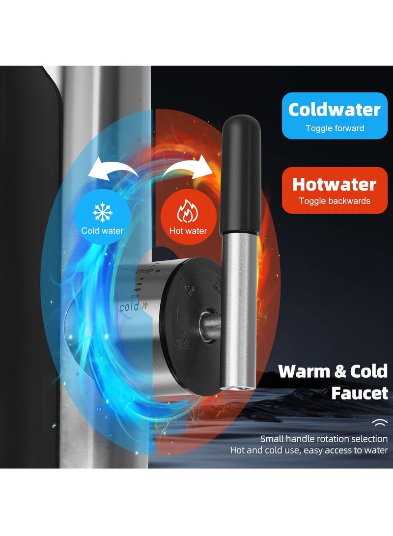 SYOSI Kitchen Instant Heating Hot Water Tap, 360° Rotatable Stainless Steel Instant Heater Faucet with LED Digital Display, 220V 3000W Electric Water Heater Tap for Kitchen and Bathroom - Image 2