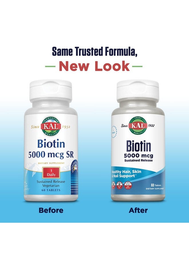 KAL Biotin 5000 TR Tablets, 5000 mcg, 60 Count - Image 2