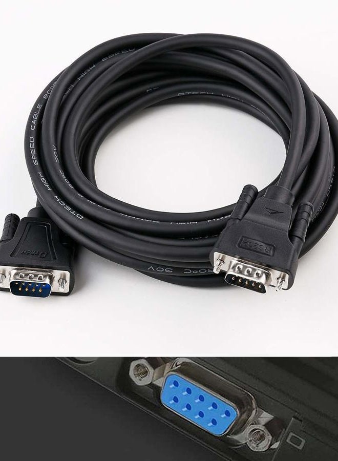 DTech 15ft DB9 Serial Cable COM Port Male to Male RS232 Straight Through 9 Pin Data Cord - Image 3