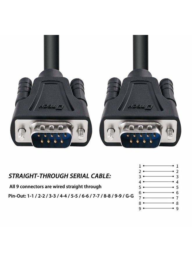 DTech 15ft DB9 Serial Cable COM Port Male to Male RS232 Straight Through 9 Pin Data Cord - Image 4