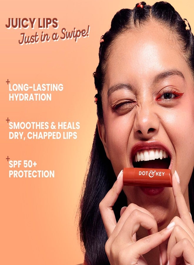 Dot & Key Barrier Repair Hydrating Lip Balm SPF 50 | Cocoa Nude | Repairs Damaged Lip Barrier | Medium Tinted | 4.5 gm - Image 3