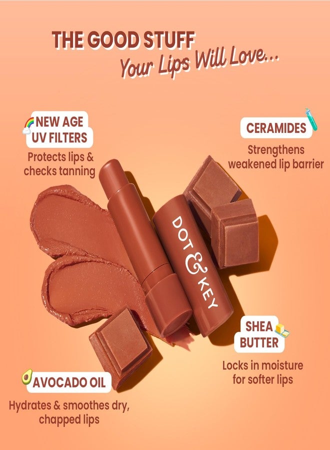 Dot & Key Barrier Repair Hydrating Lip Balm SPF 50 | Cocoa Nude | Repairs Damaged Lip Barrier | Medium Tinted | 4.5 gm - Image 4