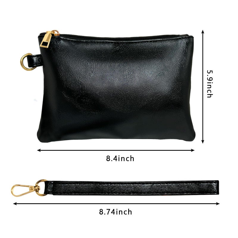 K.E.J. Women Wallet Wristlet Clutch Purses for Women Small Purses Black Clutch Bag Ladies Wallet Zipper Purse Female Christmas Gifts - Image 5
