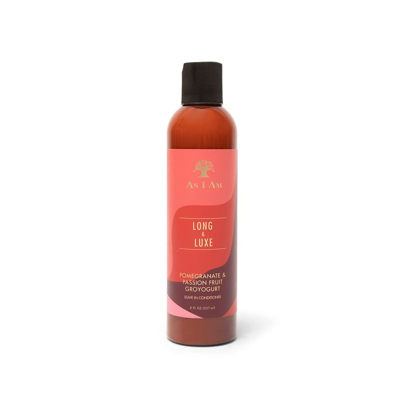 As I Am Long and Luxe GroYogurt Leave-In Conditioner - 8 Ounce - with Yogurt, Pomegranate, & Passion Fruit - Moisturizes & Hydrates Curls - Image 1