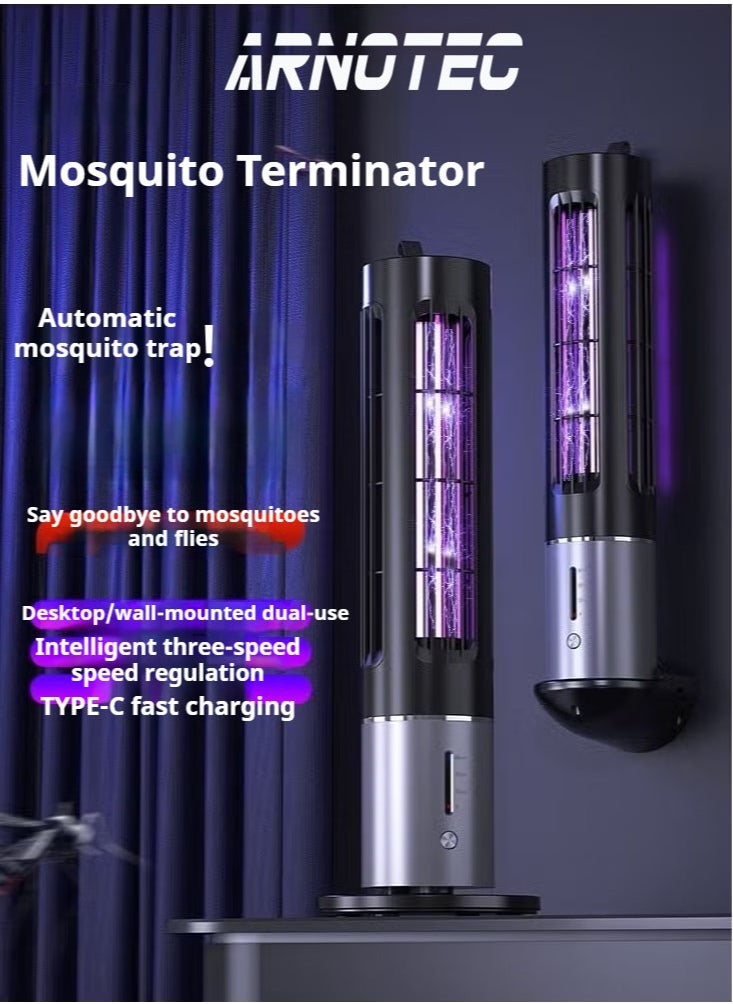 ARNOTEC - Rechargeable Bug Zapper Electronic Mosquito Killer, Portable Quiet USB LED Mosquito Zapper Lamp, Fly Traps, Indoor and Outdoor Fly Zapper - Image 1