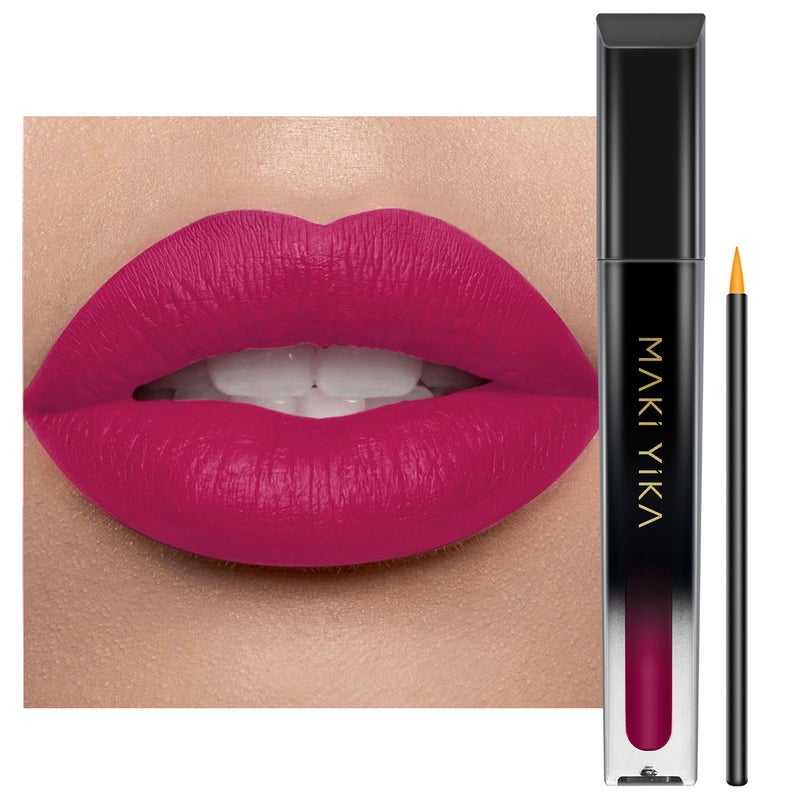 MAKI YIKA Rose Pink Lipstick for Women Color Stay Long Lasting Lipsticks, No Smudge Matte Liquid Lipstick Transferproof Cruelty-Free Lip Color | ROSE PINK - Image 1