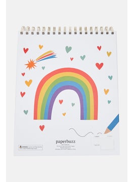 Paperbuzz Sketch Book With 12 Gel Pen Set, White Combo  - Image 2