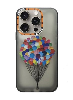 Techie Aesthetic Colorful Balloons Back Cover Case with Raised Camera Lens Protector for Apple iPhone 15 Pro  - Image 2