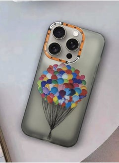 Techie Aesthetic Colorful Balloons Back Cover Case with Raised Camera Lens Protector for Apple iPhone 15 Pro  - Image 5