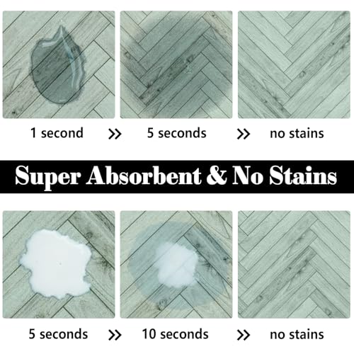 Ayiashiab Dog Food Mats for Floors Absorbent, Pet Cat Food Mat - Quick Dry Dog Bowl Mats for Food and Water, Eco-Friendly Boho Pet Supplies - Image 2