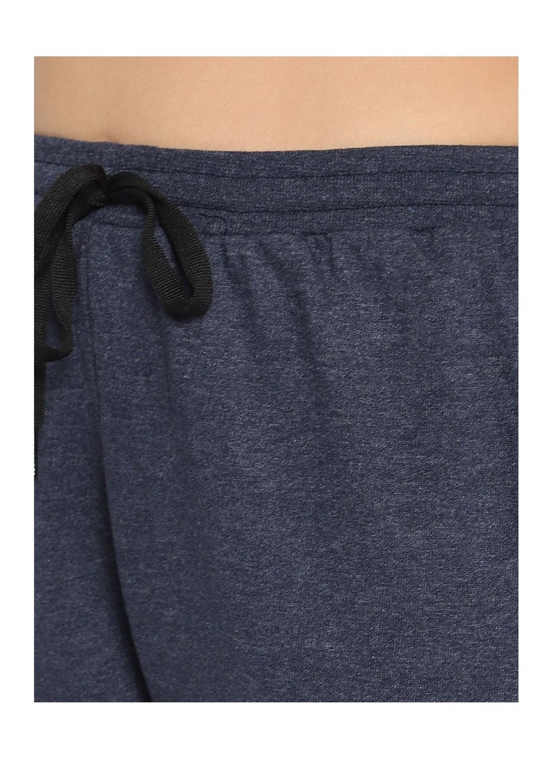 Clovia - Chic Basic Cuffed Joggers in Navy -Knit - Image 1