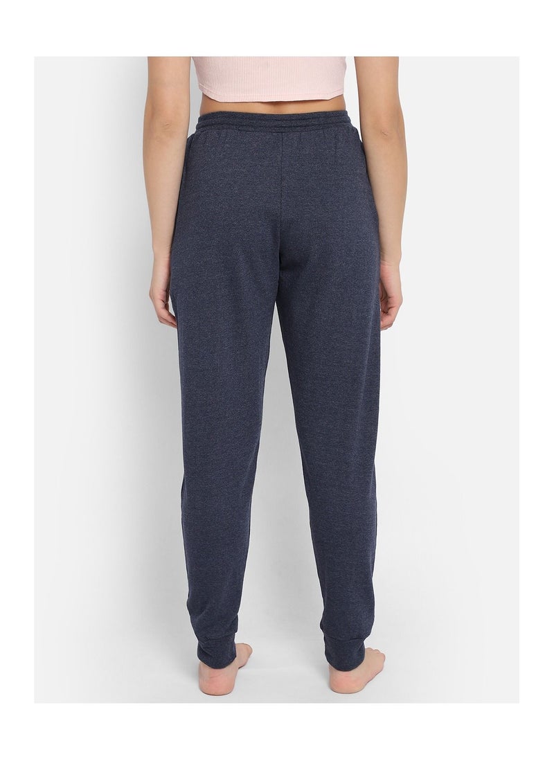 Clovia - Chic Basic Cuffed Joggers in Navy -Knit - Image 1