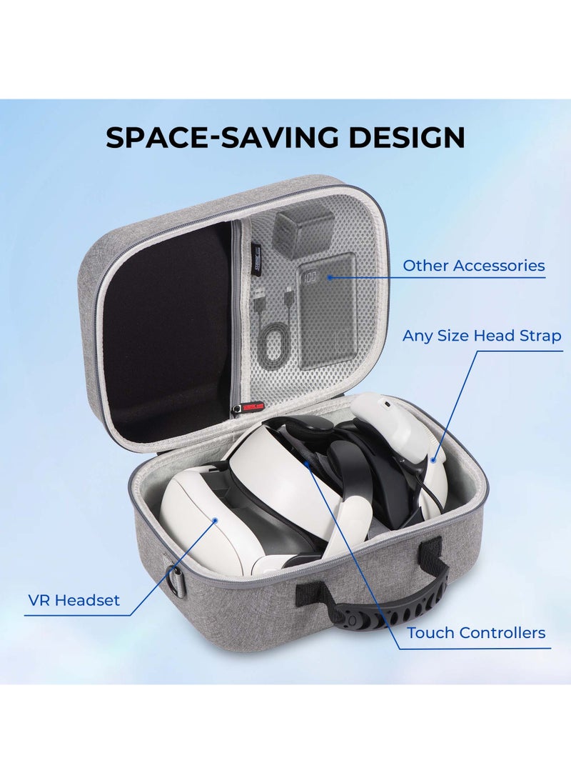 STARTRC GAMES Large Carrying Case for Meta Quest 3, Hard Travel Case Compatible with Kiwi Design/BOBOVR Battery Head Strap and Other Accessories, Hard Case and Soft Lining for Oculus Quest 3  - Image 4